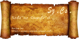Szász Csanád névjegykártya